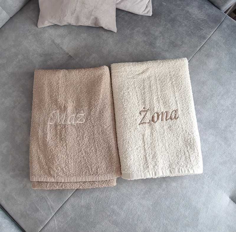 Ręczniki kąpielowe Mąż i Żona 2 sztuki