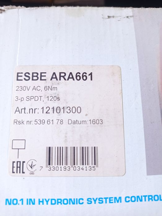 Siłownik ARA661, 3-punktowy, 230V,6Nm, Nowy,,120s,