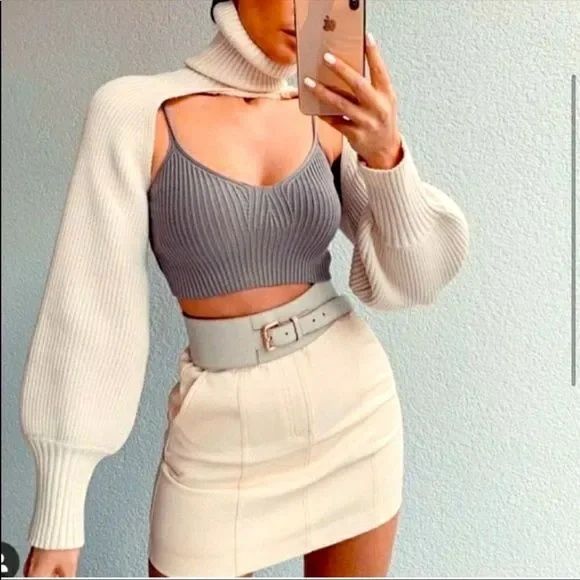 Болеро з горловиною/ міні светр від zara