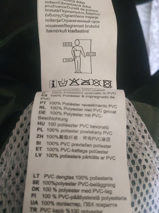 Дождевой набор плащ плюс штаны с ПВХ покрытием