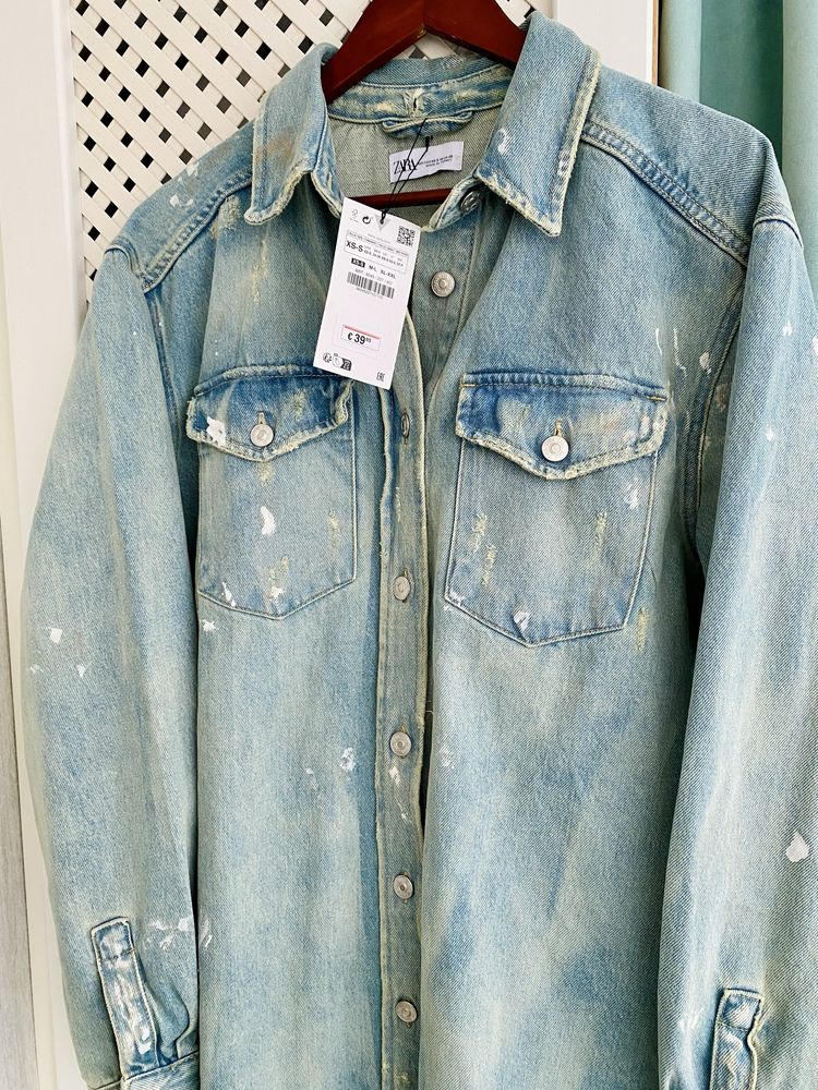 Курточка рубашка джинсова Zara