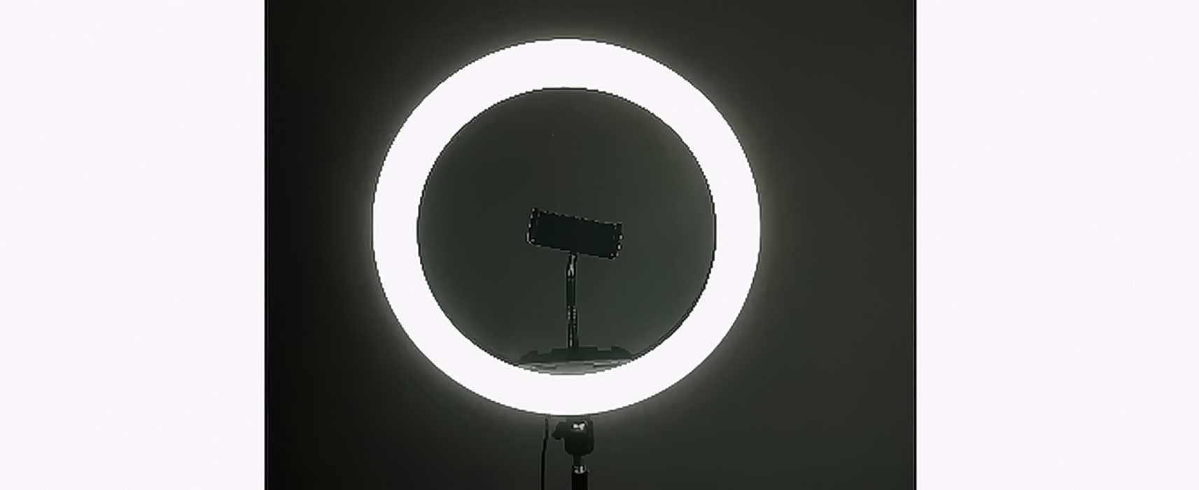 Кольцевая лампа, диаметр 26 см, для фото, видео, 27 Вт, штатив 2м