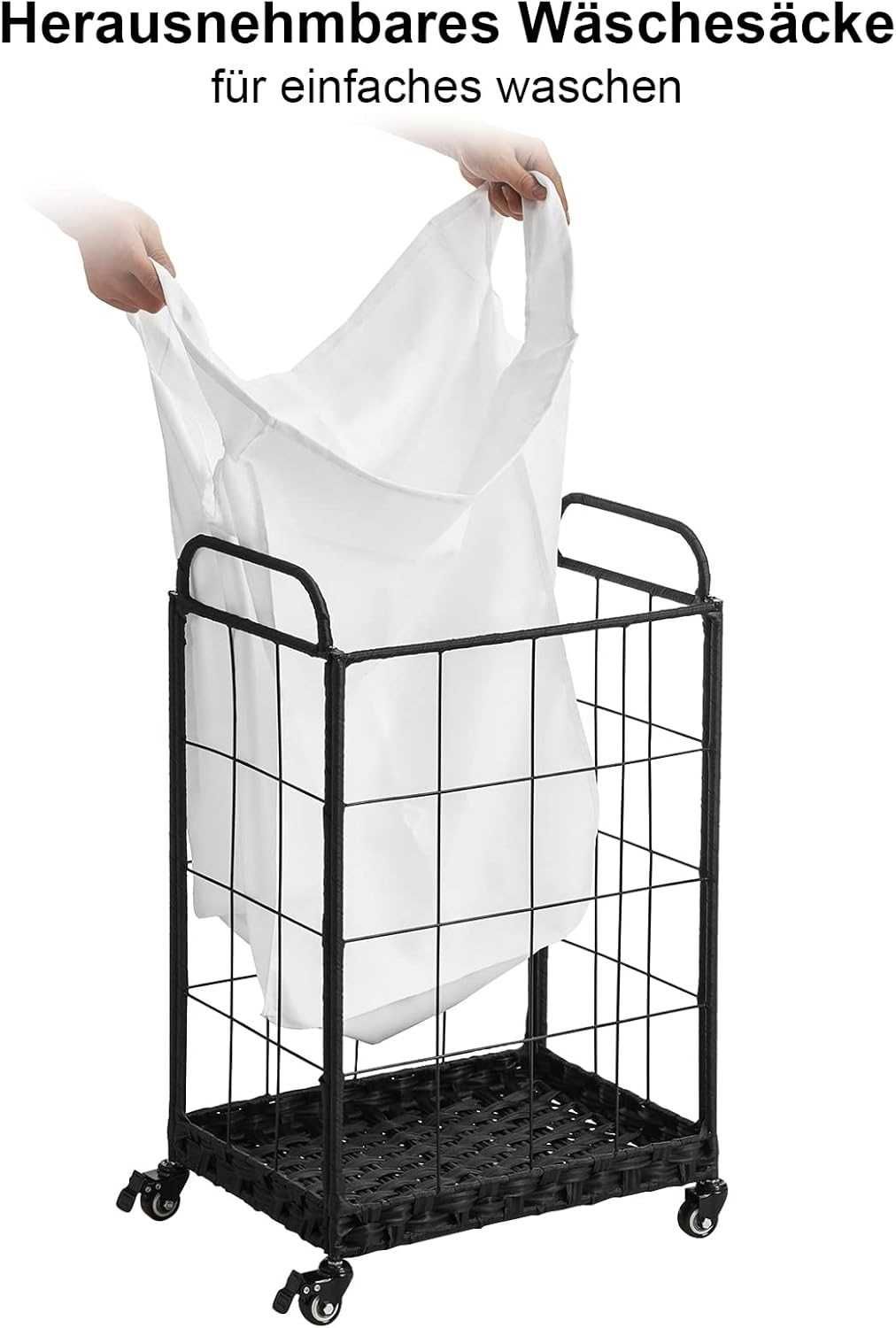Nowy kosz a pranie/ sorter ubrań / organizer na kółkach / 100L !3802!