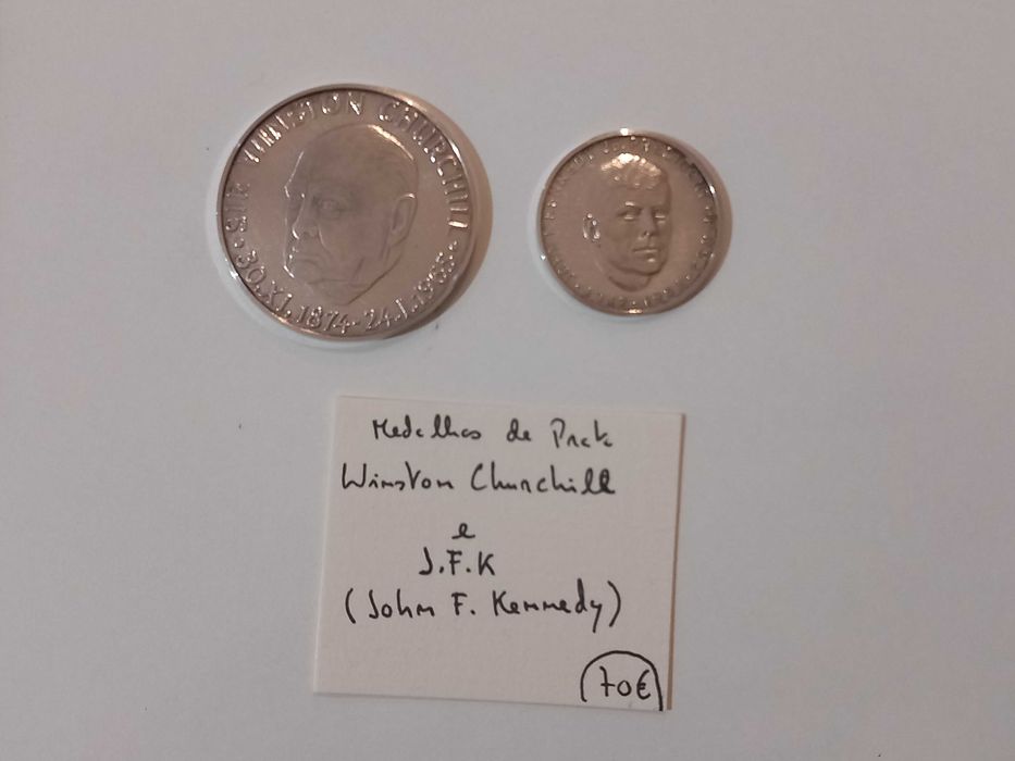 Medalhas de Prata de Churchill e Kennedy