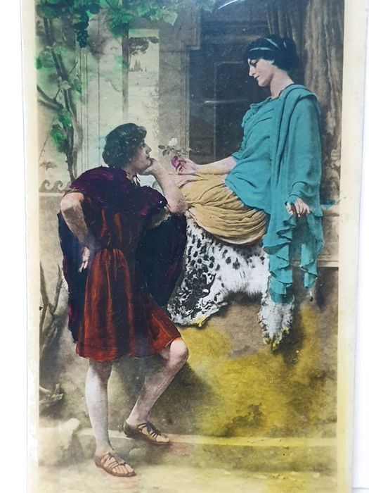 Lindo antigo Cristóleo - reprodução - encontro romântico-August Voirol