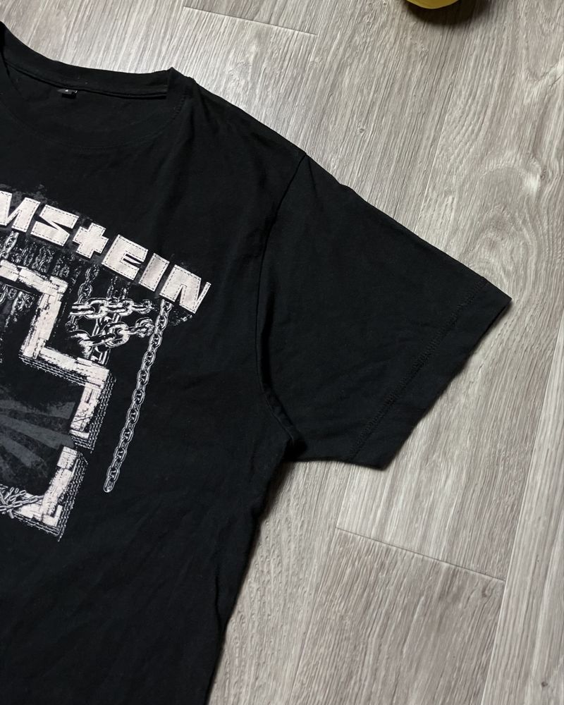 Чорна чоловіча футболка Rock Merch Rammstein Vintage оригінал рок sk8