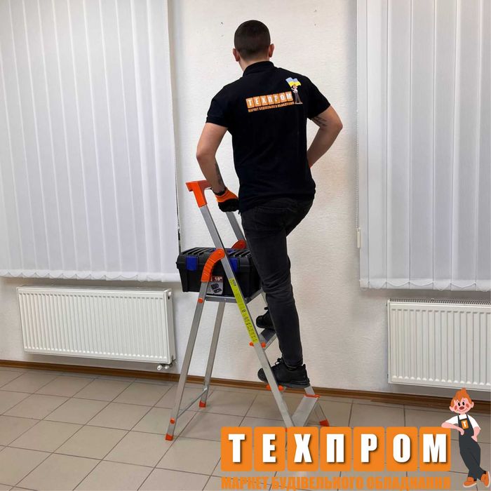 Алюмінієва драбина приставна, 2х та 3х секційна, стрем'янка. Знижки