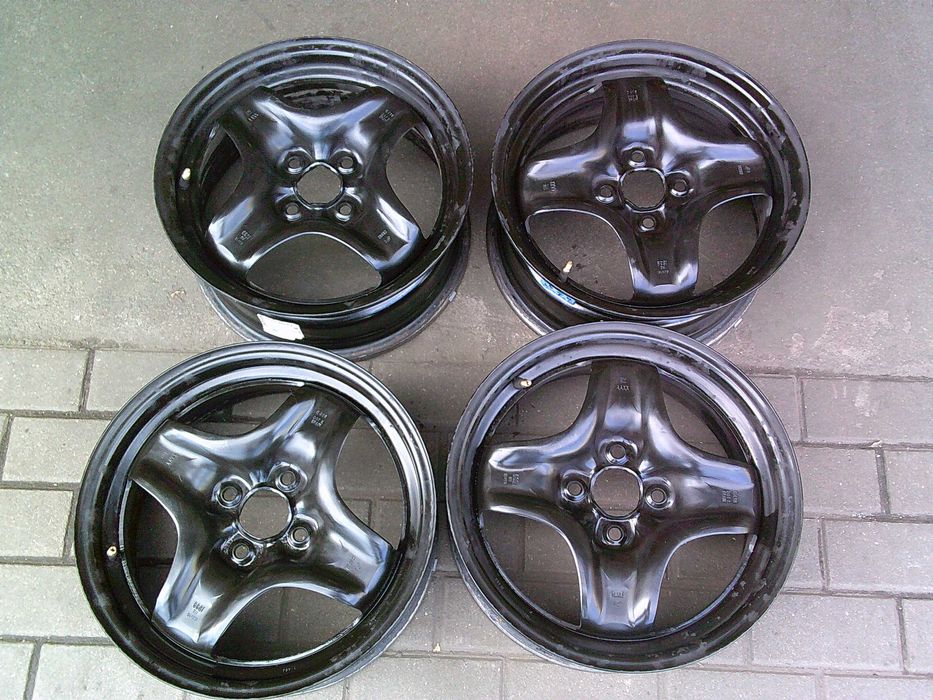 Felgi stalowe Opel 6J15 ET39 4x100 (czujniki+kołpaki)