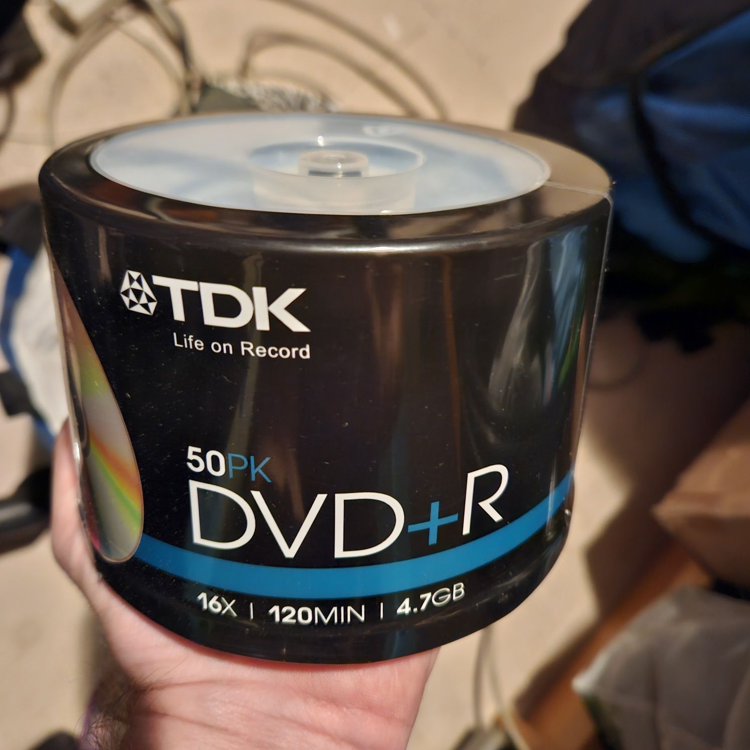 Caixas seladas de DVDs R/RW