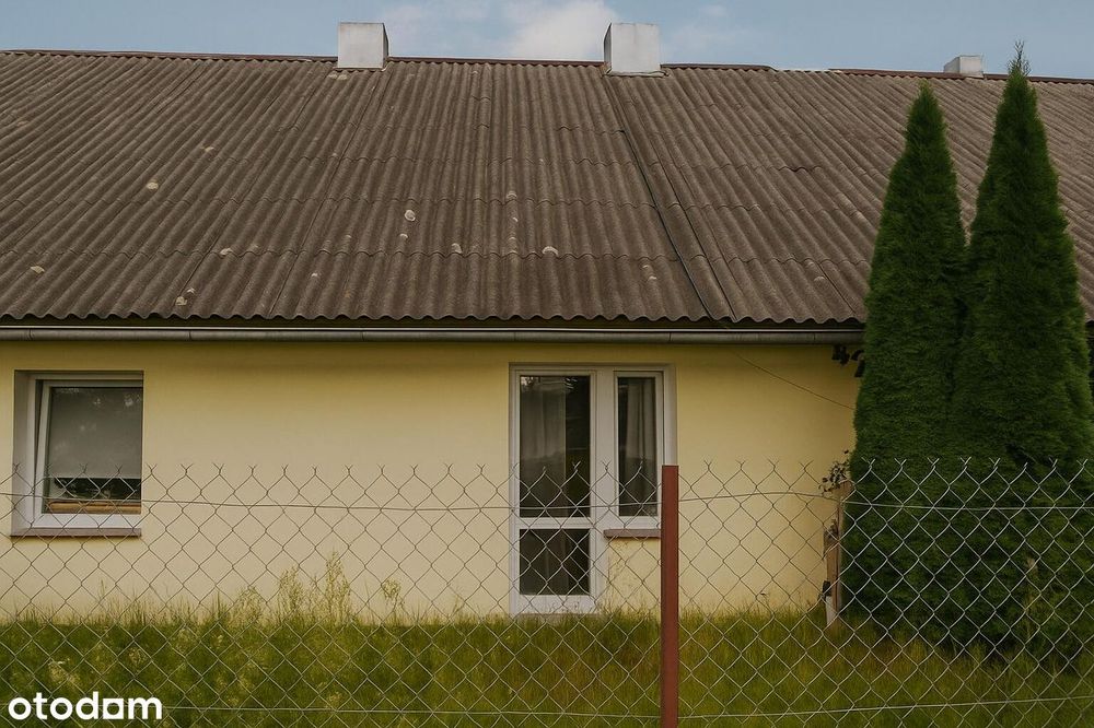 pół domu skrajnego z działką i ogrodem