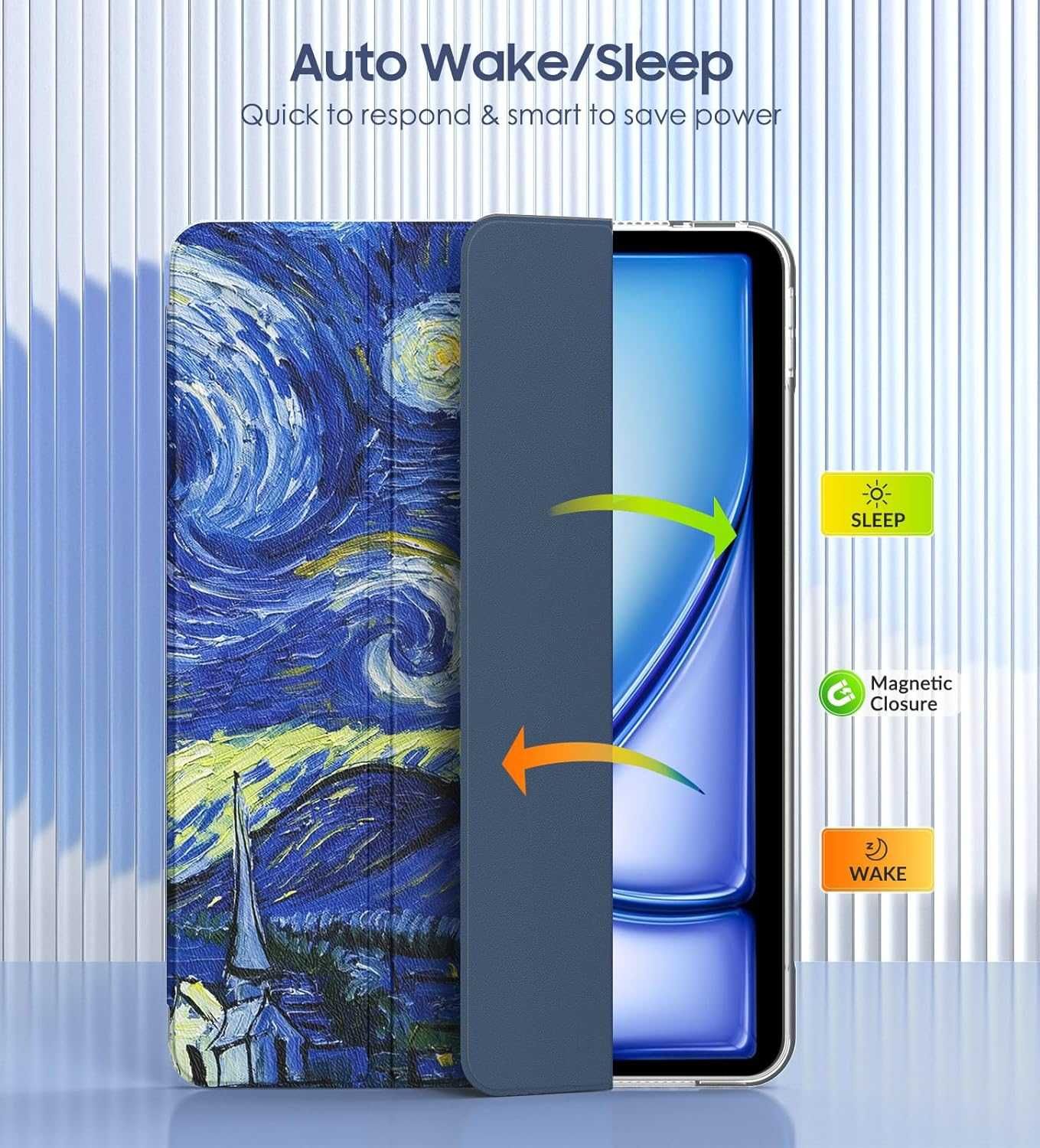 Etui MoKo do iPada Air 5/4 10.9 Starry Night funkcja uśpienia