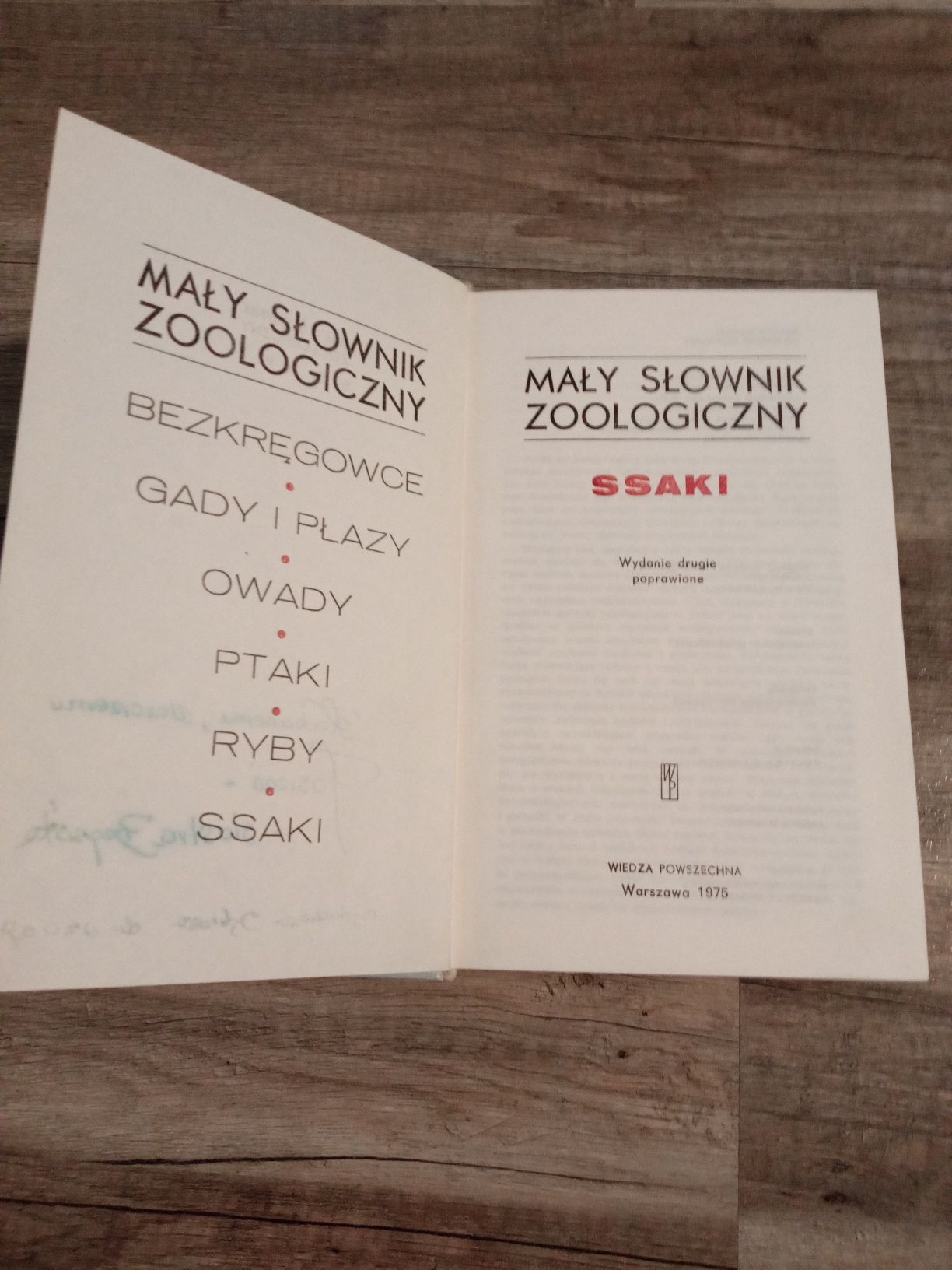 Mały słownik zoologiczny ssaki 1975