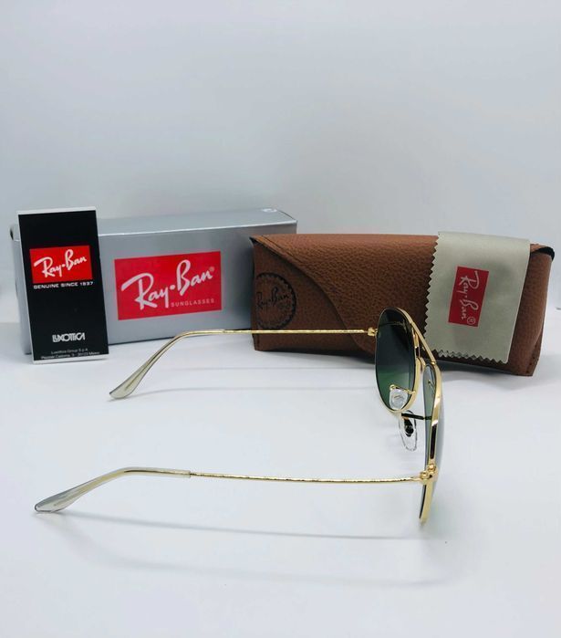 Солнцезащитные очки Ray Ban Aviator Large Metal 3025 Green 58мм стекло