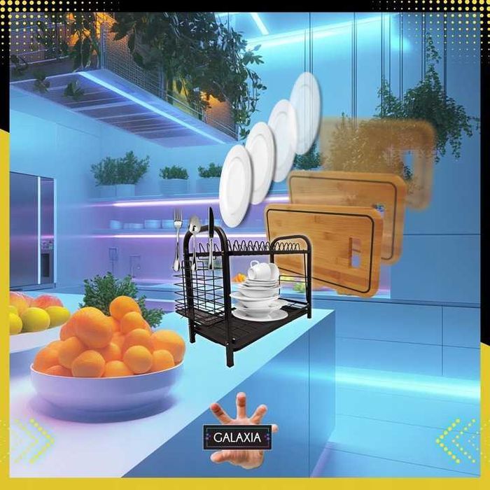 SUSZARKA DO NACZYŃ Stojąca Dwupoziomowa Duża Ociekacz na Naczynia