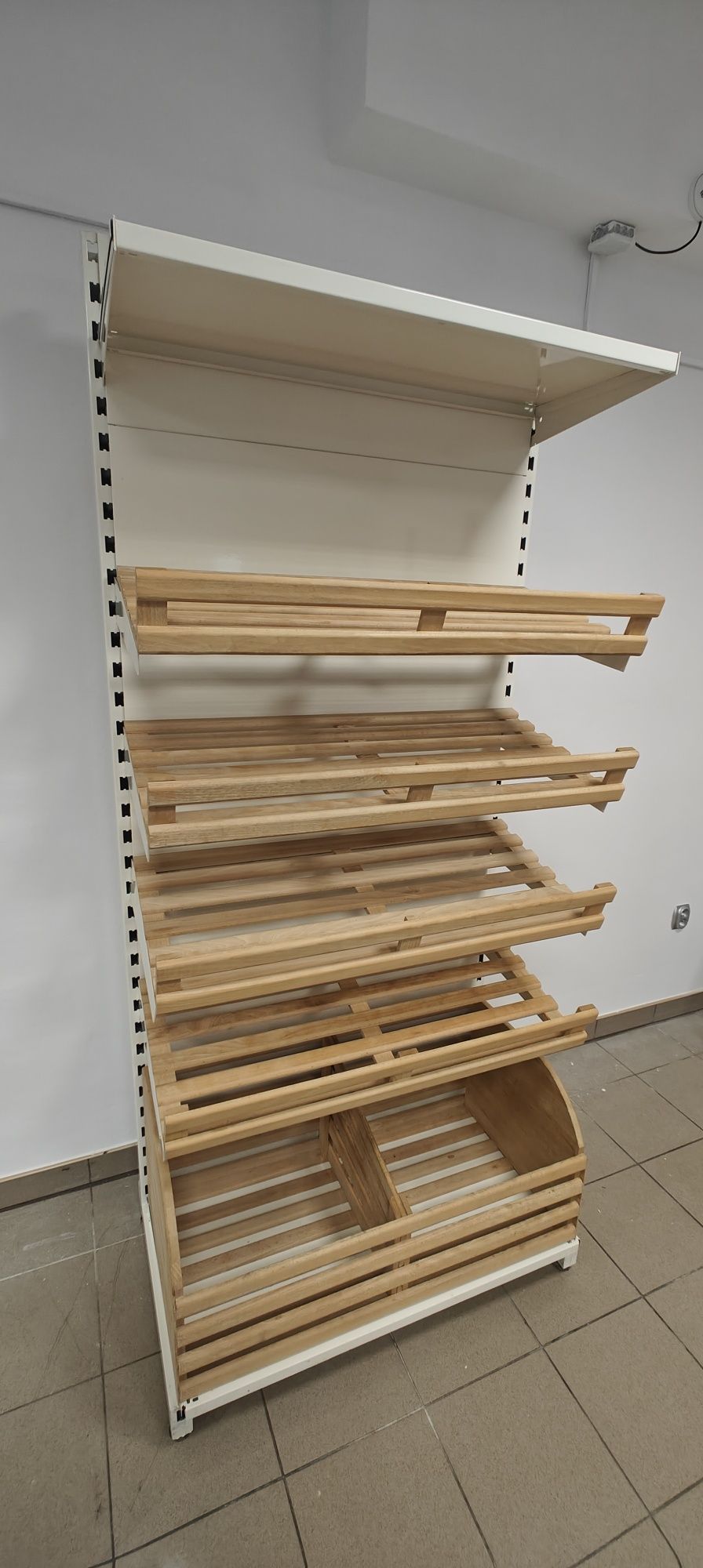 Regał sklepowy półka pieczywo drewniany 100cm