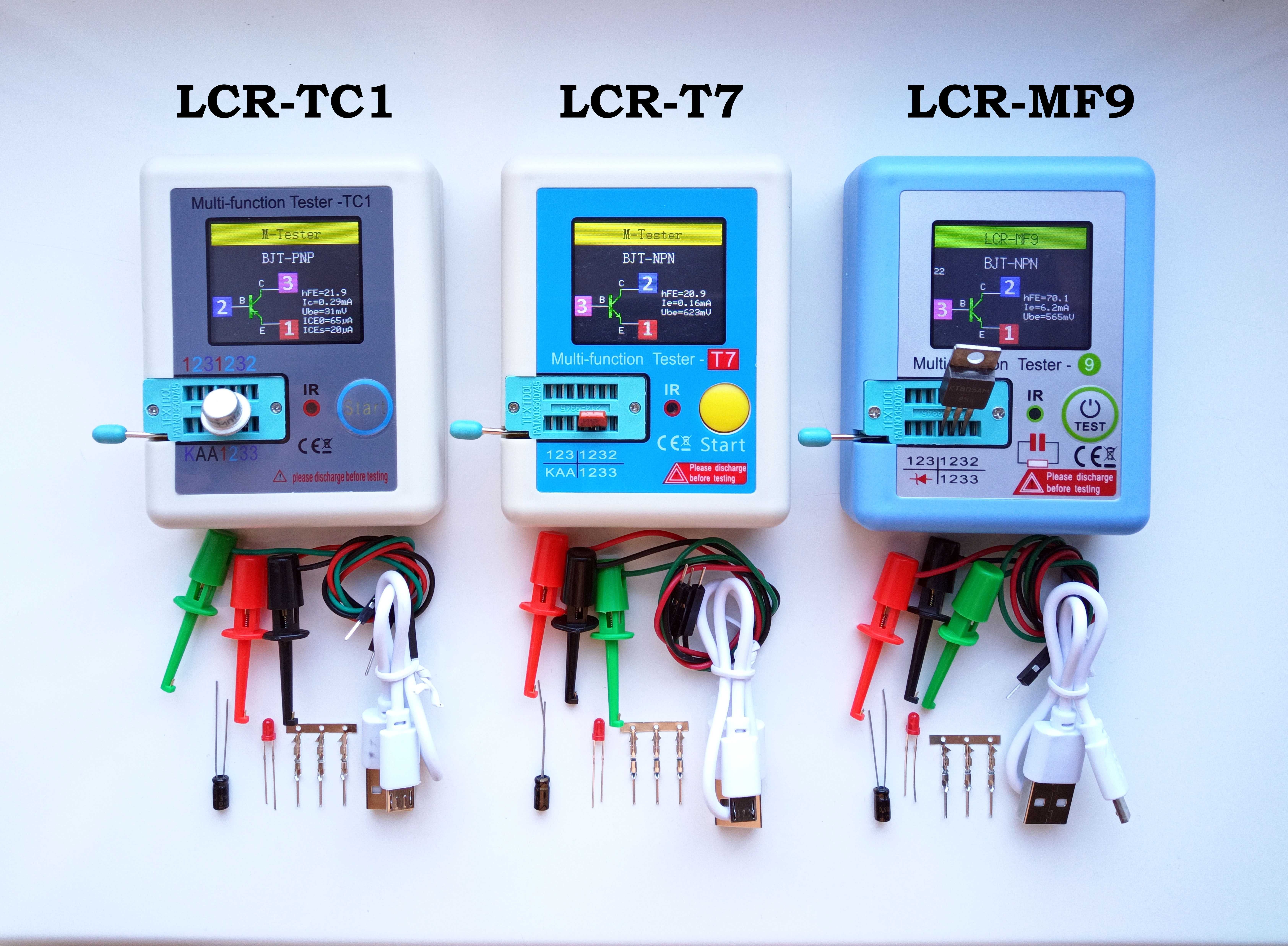 Калиброванные тестеры LCR-TC1, LCR-T7, LCR-MF9 конденсаторов и т.д.