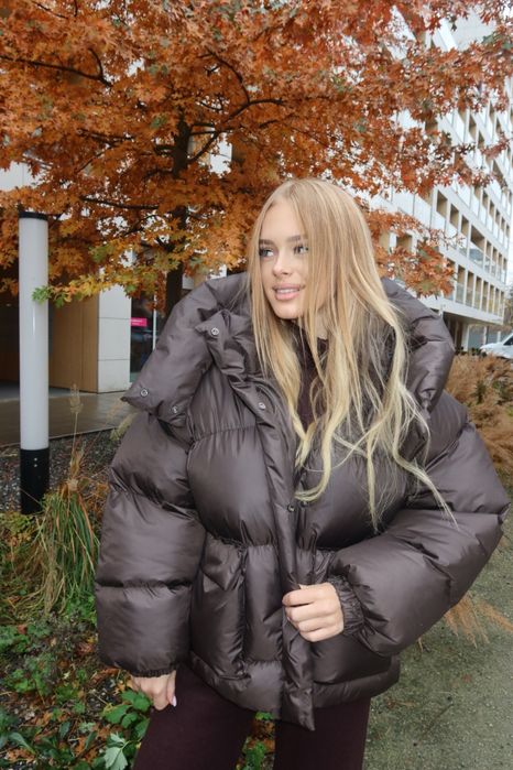 Куртка пуфер шоколад Object