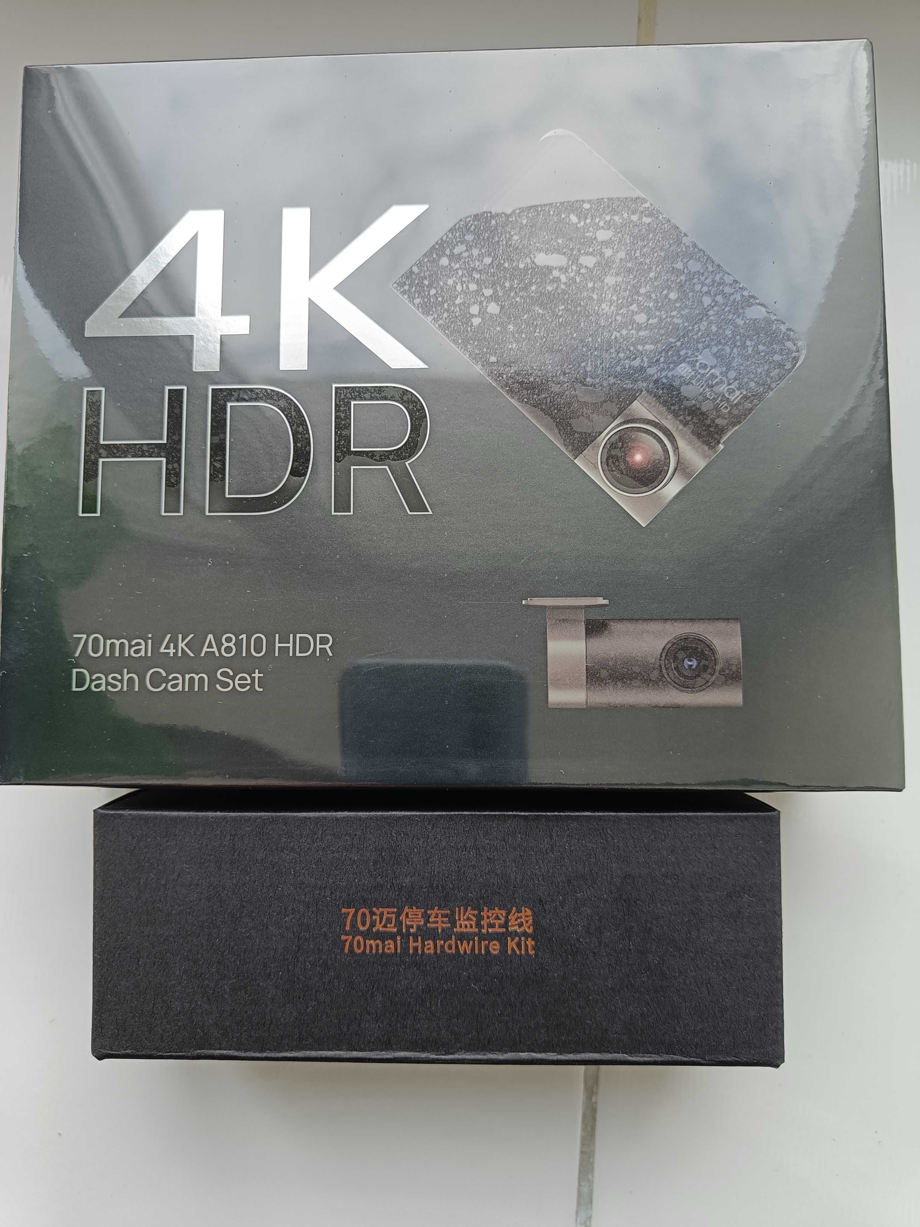 Видеорегистратор 70mai 4K A810 +задня камера RC12+Hardwire Kit UP03