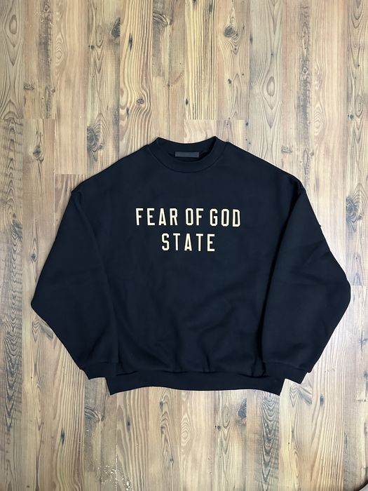Fear of God Essentials Fleece Crewneck 'Black' FW24 | Certilogo