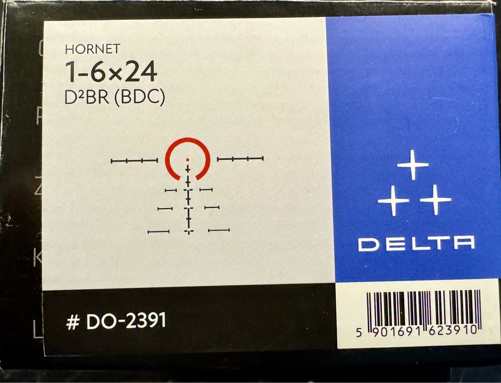 Luneta celownicza Delta Hornet 1-6x24 + komplet osłon