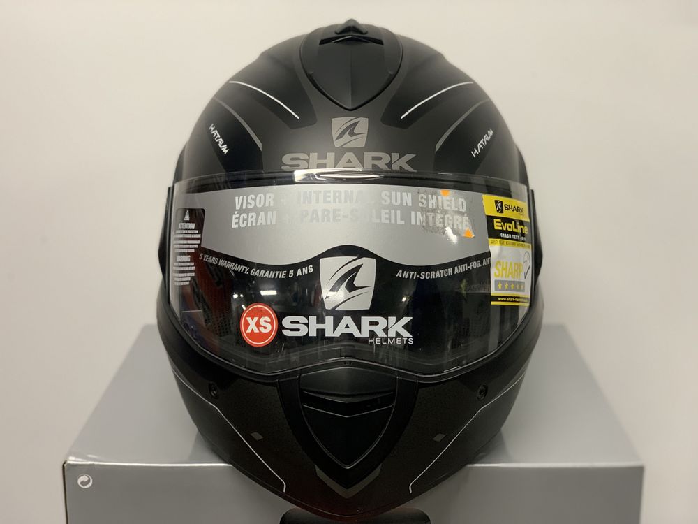 Modulowy kask motocyklowy Shark Evoline series 3 rozmiar XS Bledna