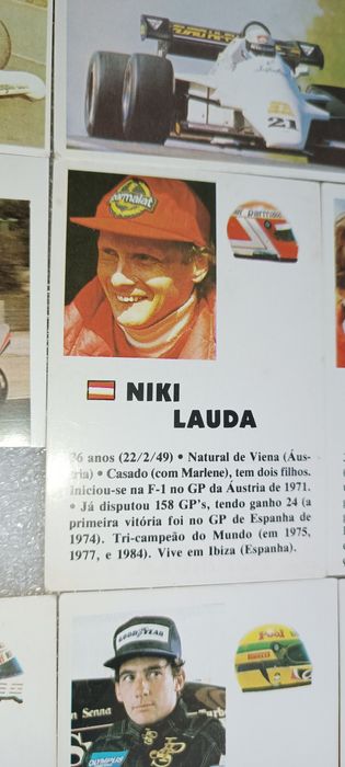 Rara Coleção da Fórmula 1 completa de 76 calendários de bolso da marca