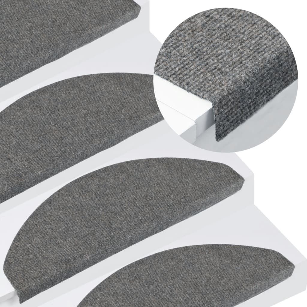 Vidaxl Samoprzylepne Nakładki Na Schody, 15 Szt., 65X22,5X3,5Cm Szare