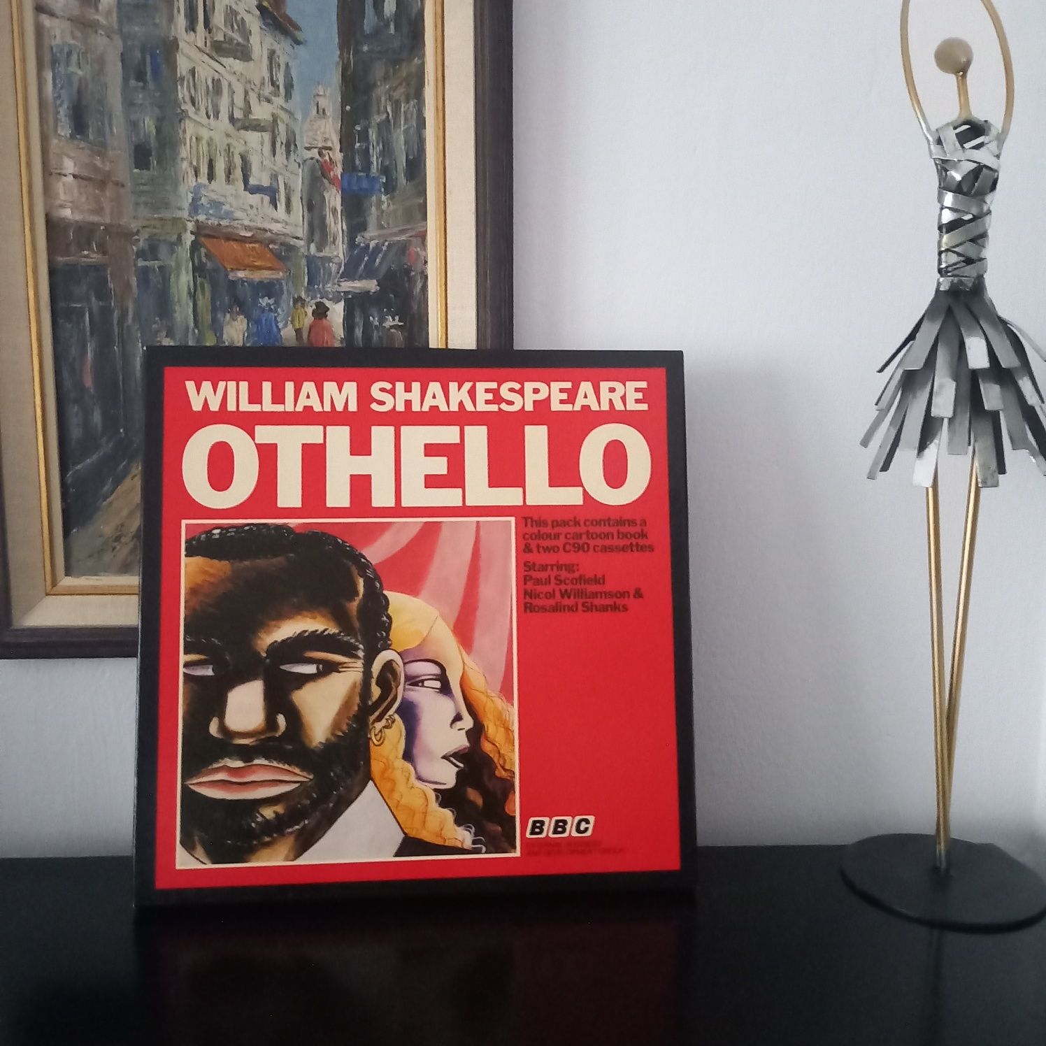 Othello William Shakespeare vintage 1983 książka komiks kasety Otello