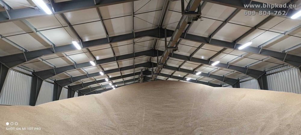 Konstrukcja stalowa. 20x50x5,6m. Magazyn zbożowy. Producent.
