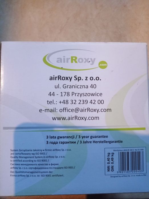 Wentylator sufitowy airRoxy fi 100 nowy