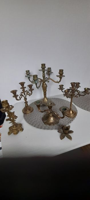 Świeczniki mosiężne.Czytaj opis