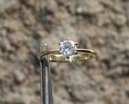 Золотое кольцо с Бриллиантом 0.63ct D/SI2