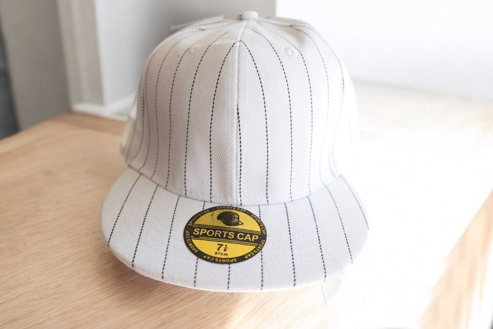 Czapka z Daszkiem Męska CAP BIAŁA 57 cm Koszykówka na Deskorolkę Modna
