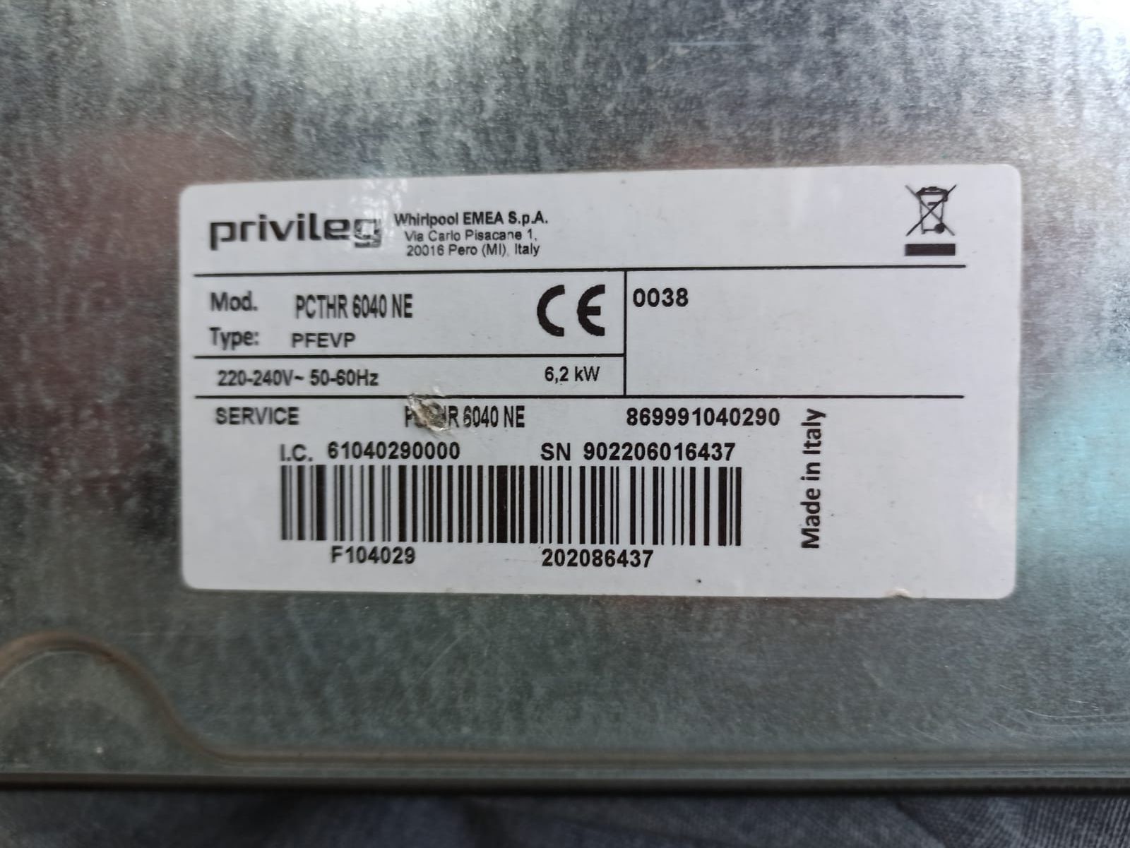 Płyta kuchenna ceramiczna Privileg PCTHR 6040 NE