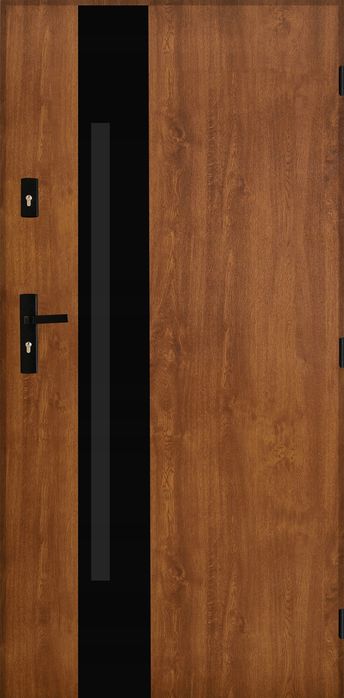 Drzwi KACPRZAK 90x200 Drzwi Zewnętrzne MARS 09 Złoty dąb Prawe