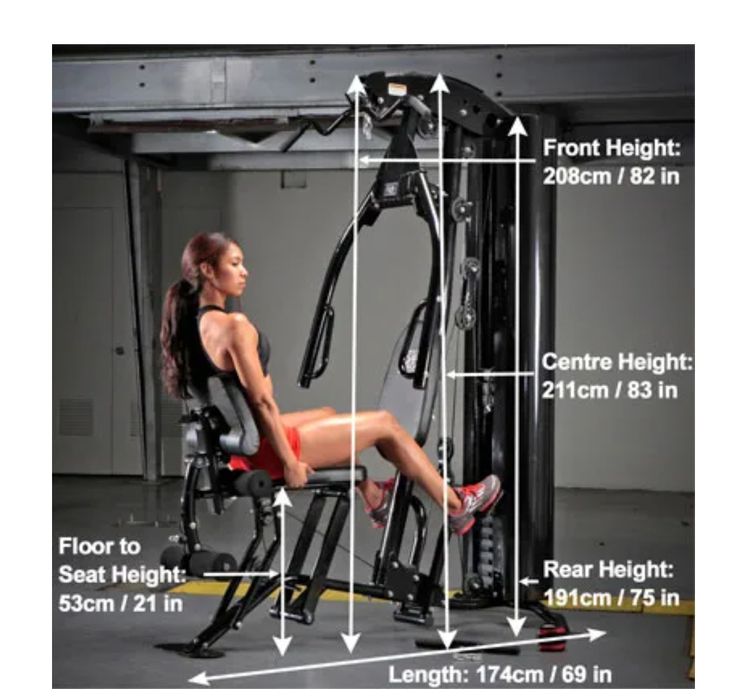 Máquina de musculação completa com leg press