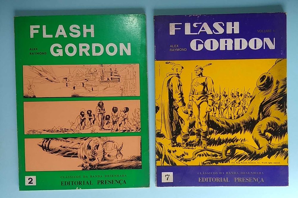 FLASH GORDON I e II - Alex Raymond - Editorial Presença, 1973