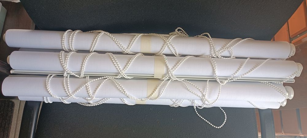 Жалюзи ролеты тканевые белые 540х1900