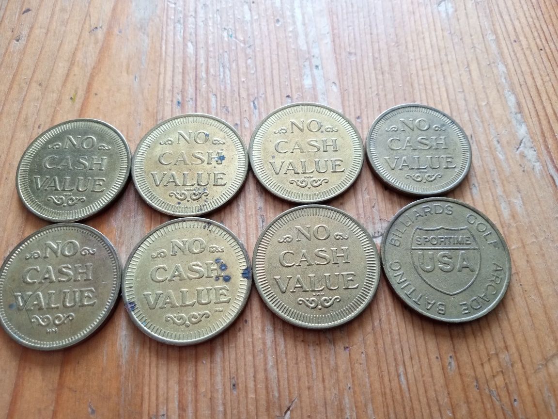 Game token, tokeny, monety, USA dla kolekcjonerów.