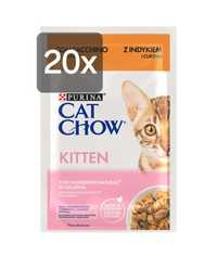 Cat Chow Kitten 20x 85g + Gratis, Purina Saszetki dla Kota Kocięta Kot