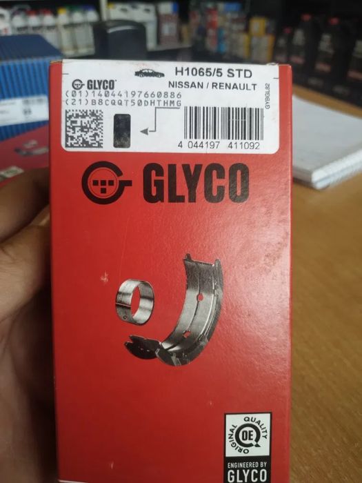 Вкладыши шатунные GLYCO nissan/renault