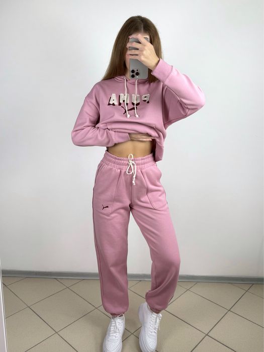 костюм Puma жіночий на флісі ОРИГІНАЛ XS S M L