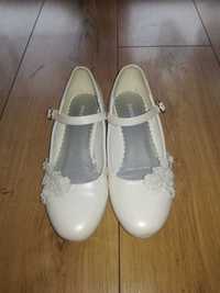 Buty komunijne, dziewczynka 34 białe
