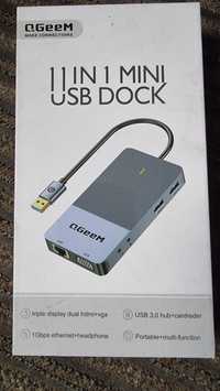 Stacja dokująca HUB display Link LAN USB 3.0  SD/TF