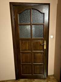 Sosnowe drzwi wewnętrzne z futrynami - 5 sztuk
