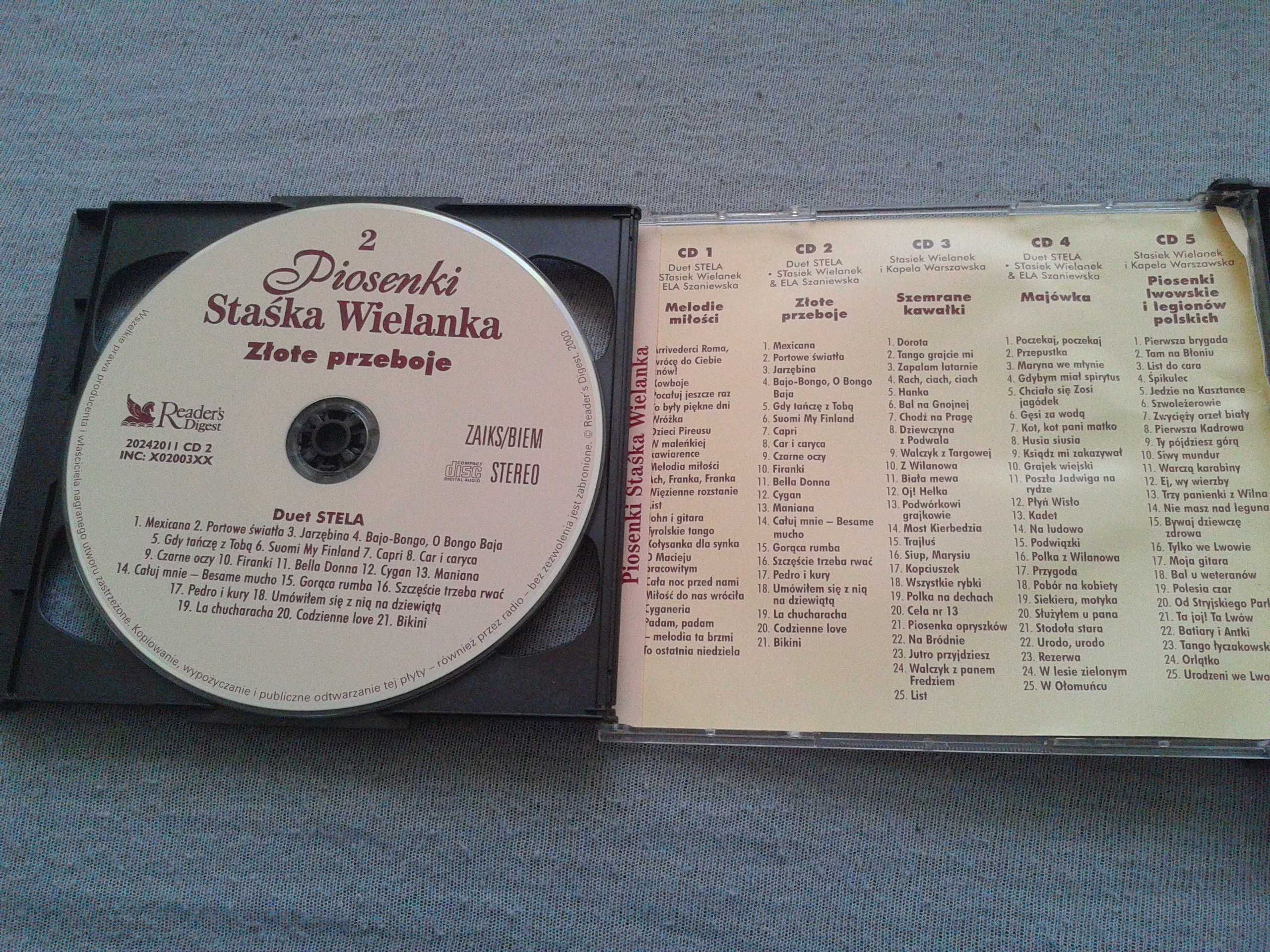 Piosenki Staśka Wielanka  5CD