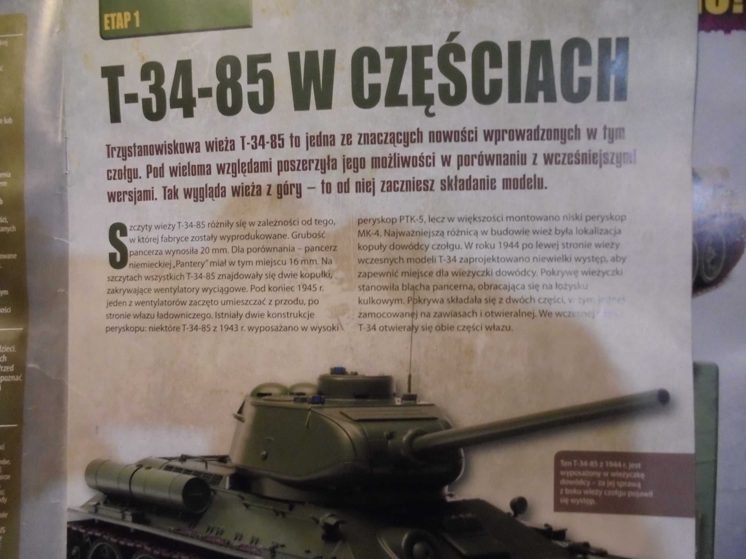 czołg T-34 z działem, eaglemoss 15 NUMEROW 1:16 wydanie gazetkowe