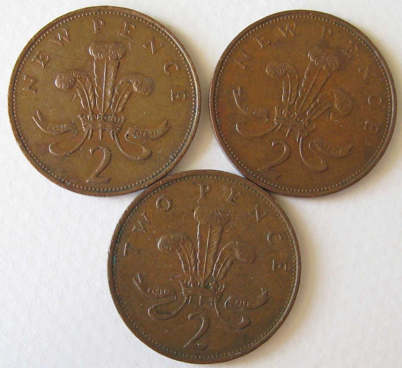 New Penny New Pence 1 2 10 Монети Англія