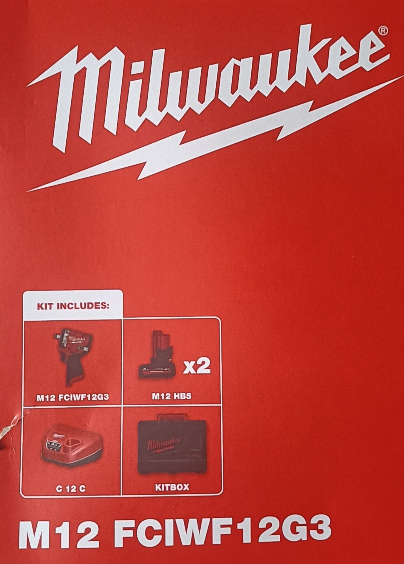 M12 FCIWF12G3-502X - Kompaktowy klucz udarowy 1/2", 542 Nm, 12 V, FUEL