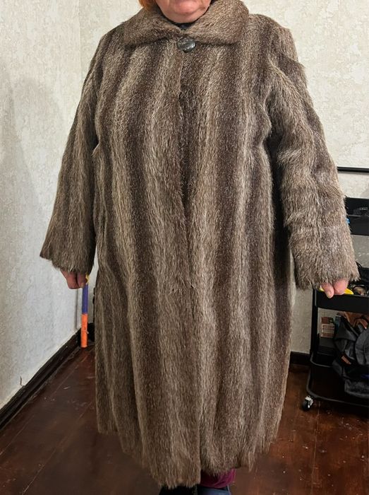 Шуба натуральна великого розміру, довг